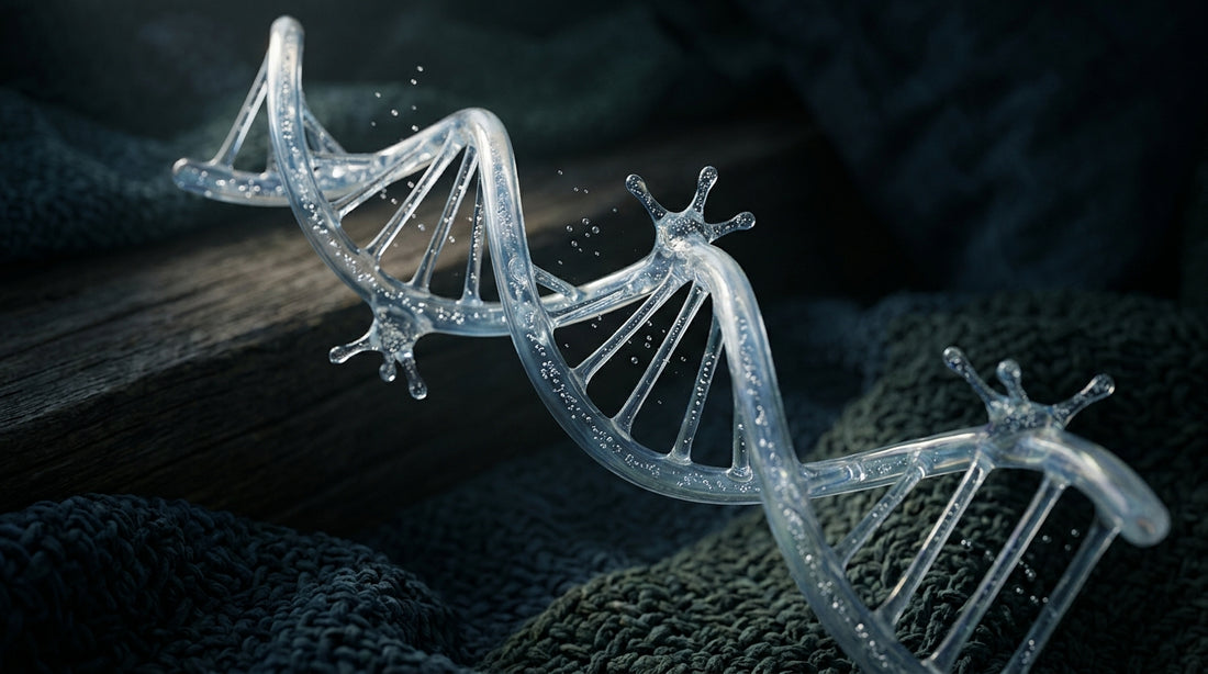 A peaceful nighttime bedroom setting representing deep sleep and recovery with molecular hydrogen